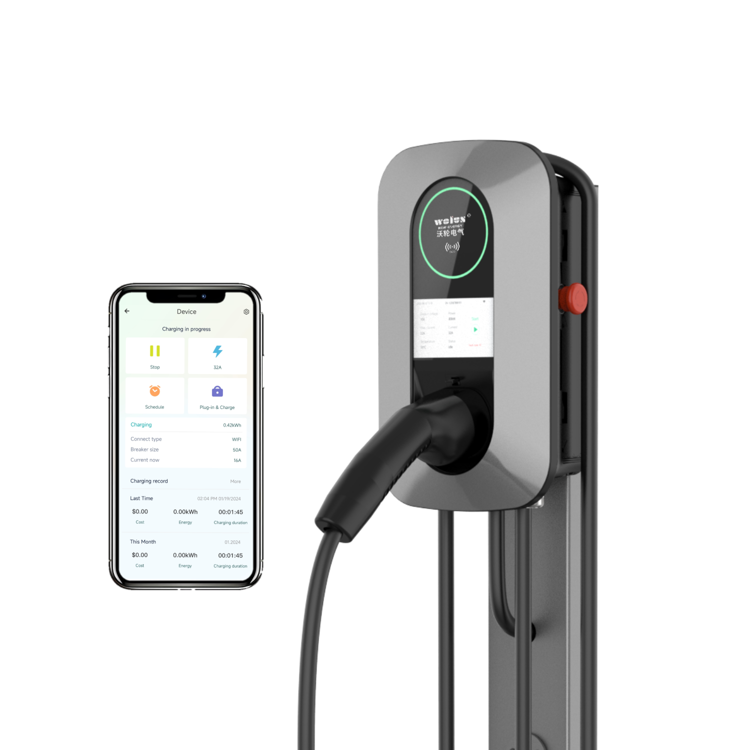 Ev Charging Pile - 22kW AC Home Charging Pile Ev