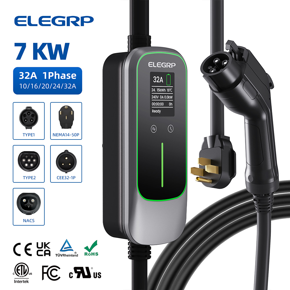 ELEGRP 32 Amp Portable Electri - Portable Ev Charger recension och pris