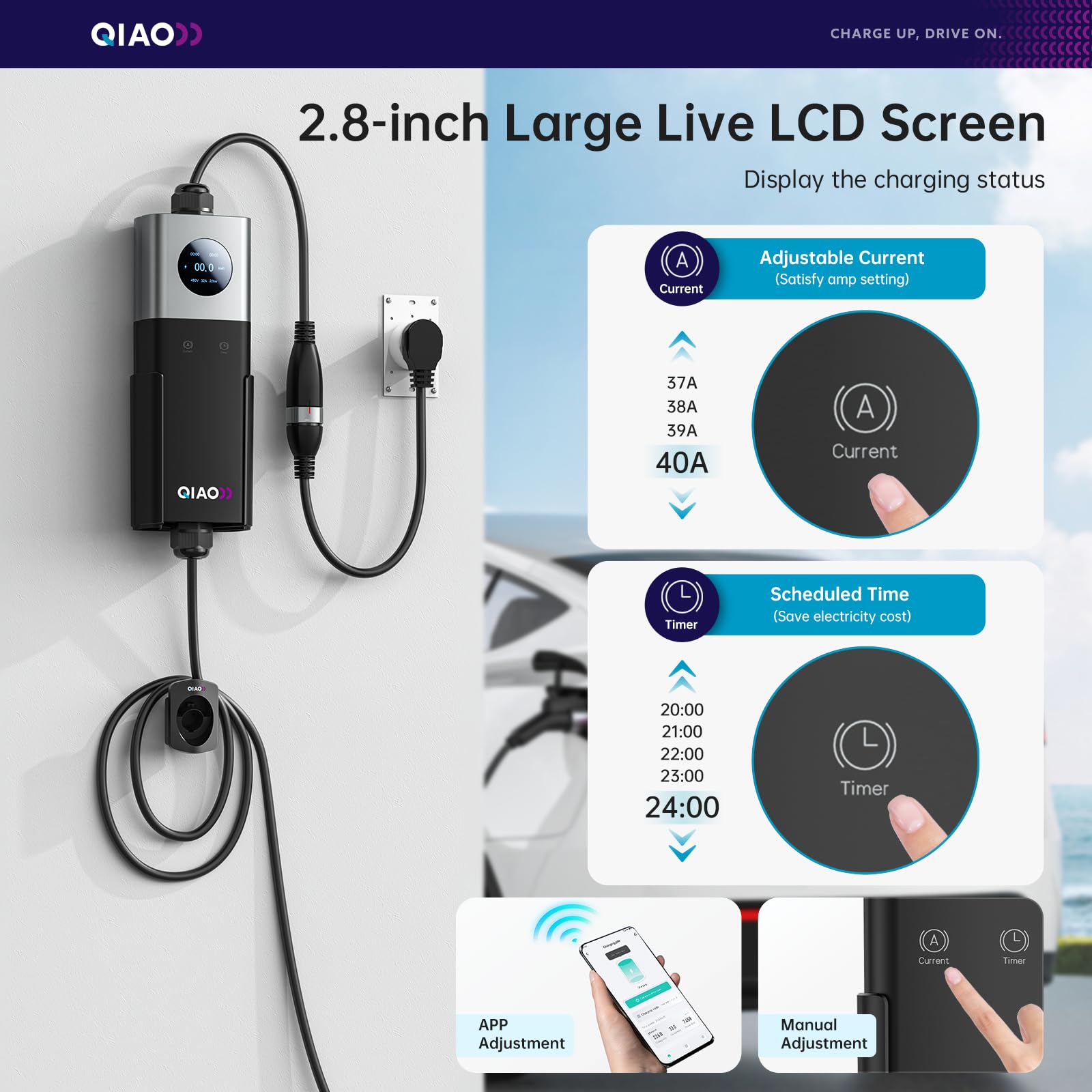 QIAO Level 2 EV Charger SAE J1 - Portable Ev Charger recension och pris