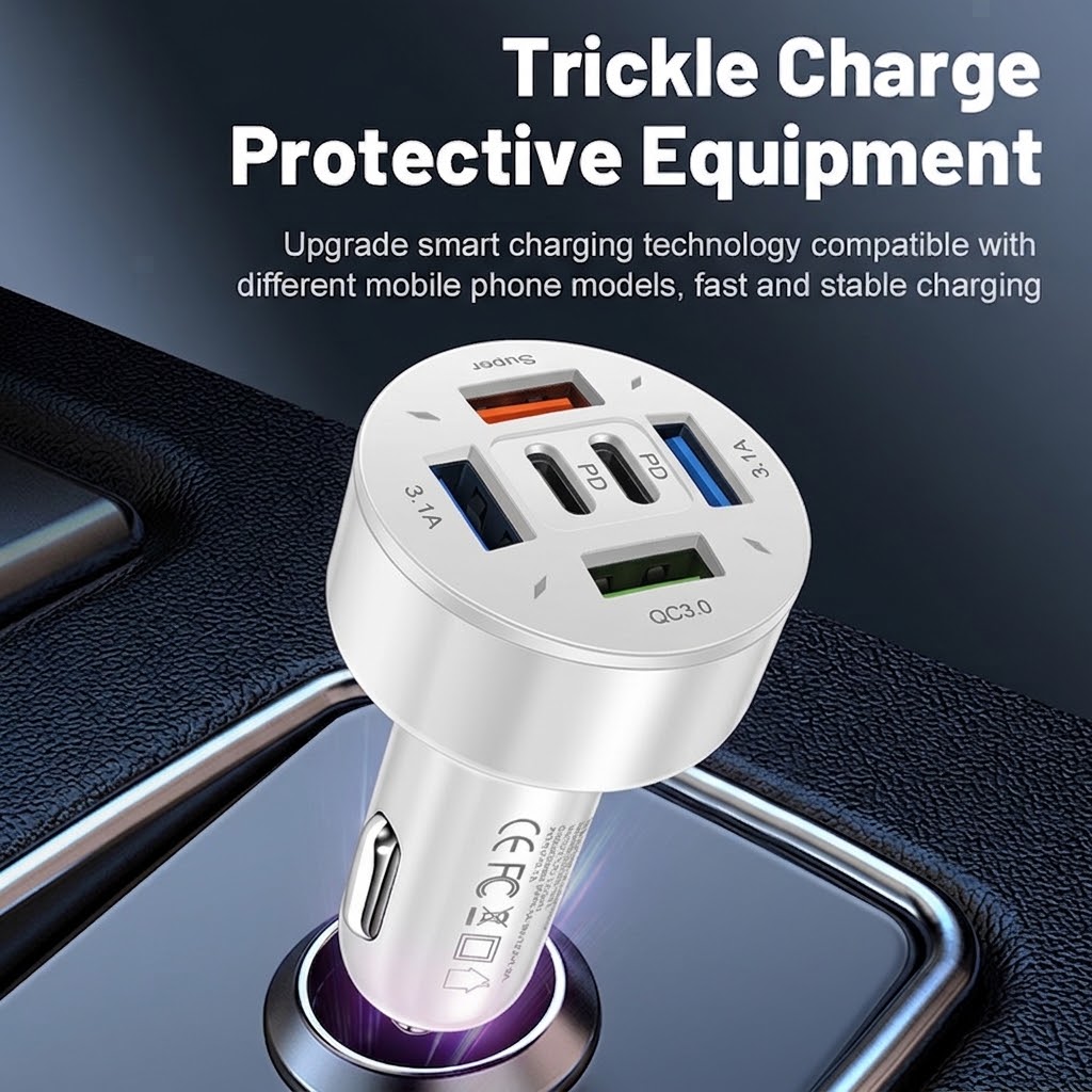 Super Fast Car Charger 6 Ports - Fast Ev Charger recension och pris